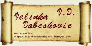Velinka Dabesković vizit kartica